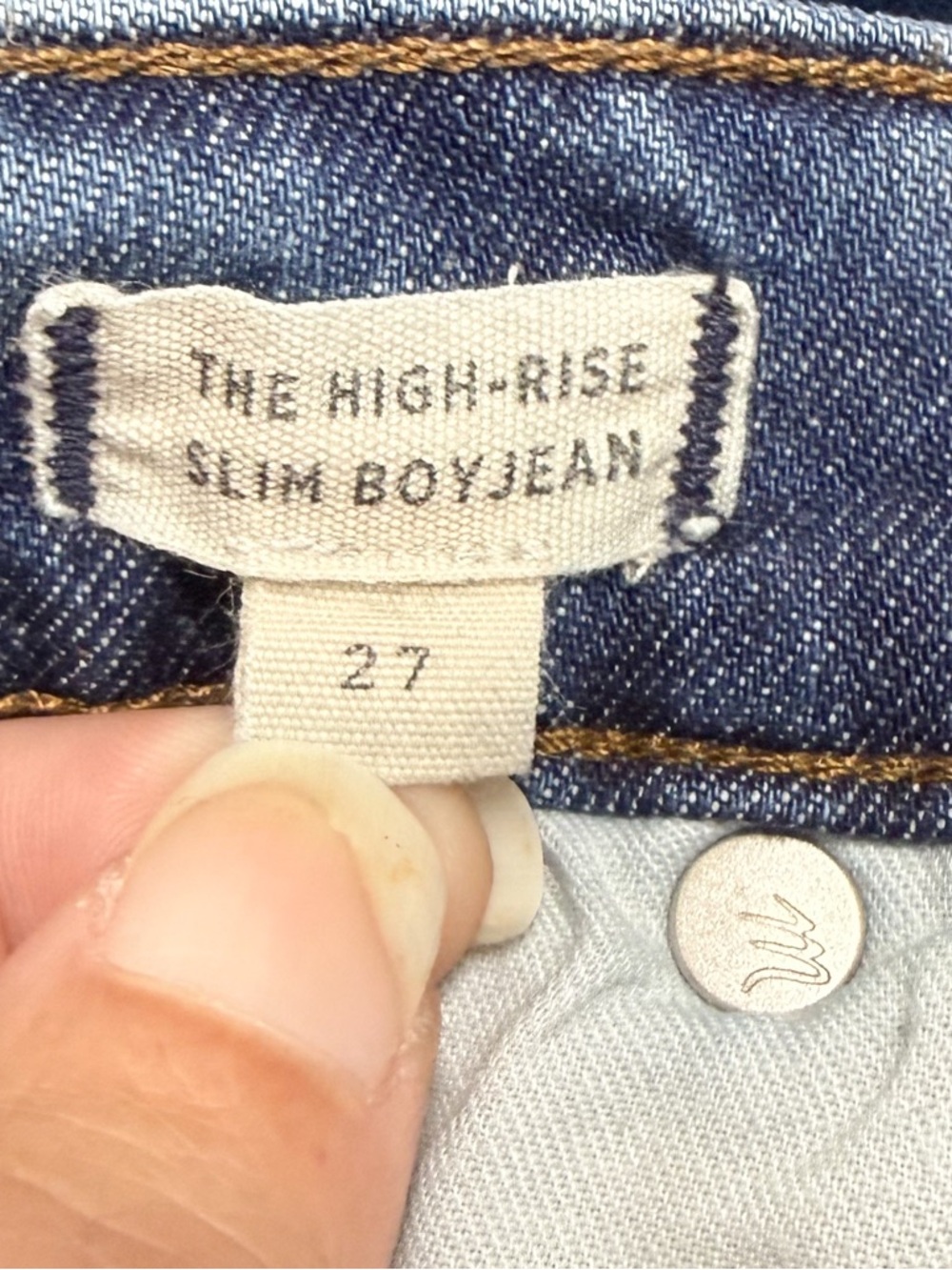 Madewell Twyford Dark Wash The High Rise Slim Boys Jeans Straight Leg - Picture 8 of 10